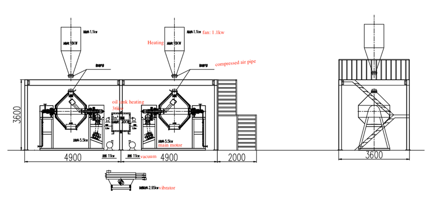 one vacuum loader for two hoppers